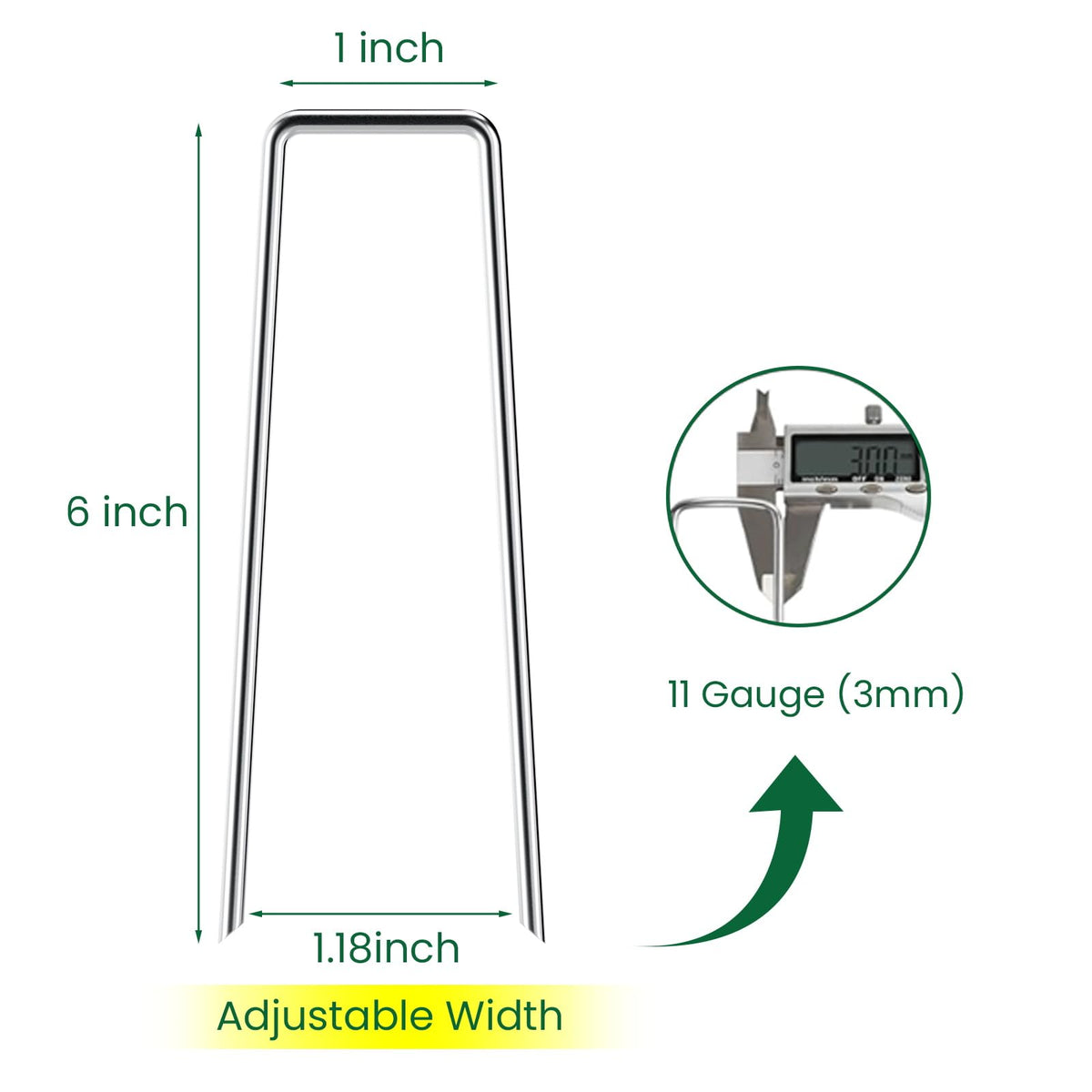 Sharp angled edges on Sweecomb stake enable easy soil penetration.