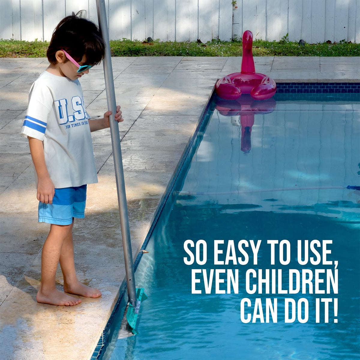 SweepEase Stingray durable bristles endure seasons of pool maintenance.