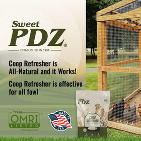 Sweet PDZ 10 lb bag offers long-lasting odor control for busy coops