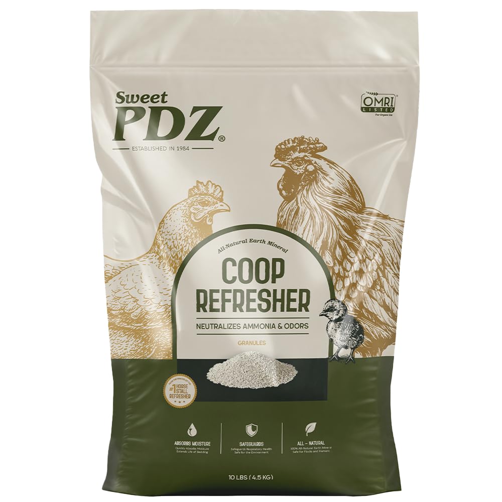 Sweet PDZ Coop Refresher odor elimination in coop helps neutralize strong poultry smells