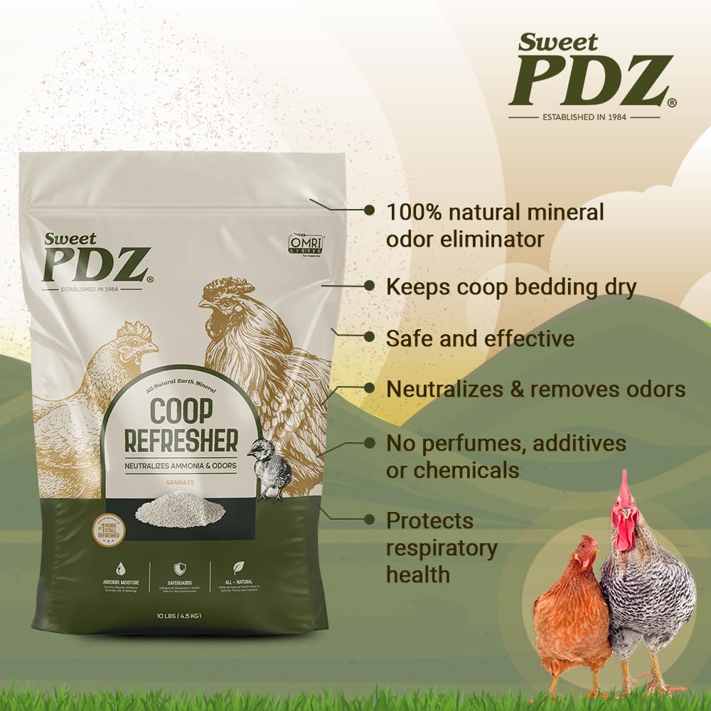 Sweet PDZ Multi-bird-safe formula supports respiratory comfort for a range of poultry varieties
