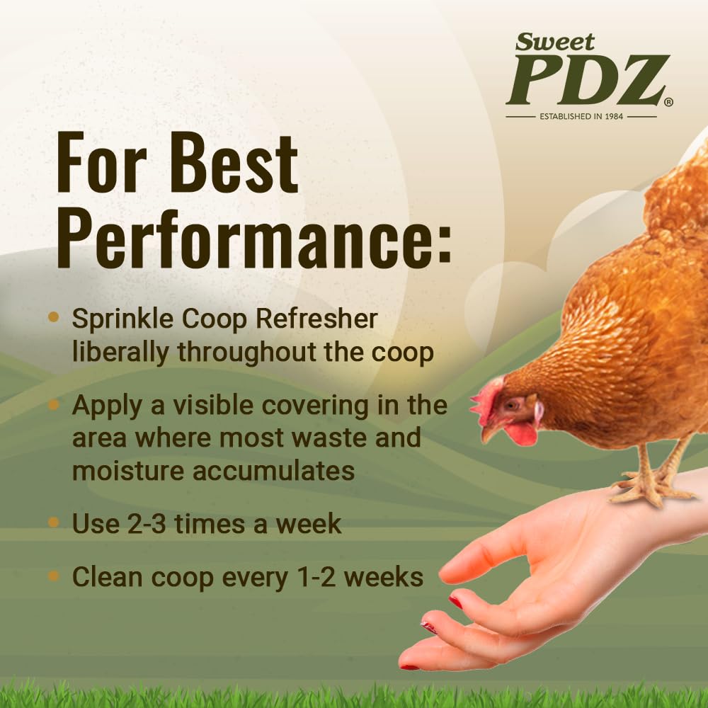 Sweet PDZ OMRI-listed safety and garden-friendly use for poultry and housing needs