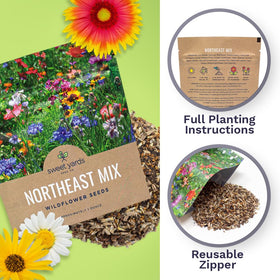 Back view of Sweet Yards 1oz seed packet for bulk gardening