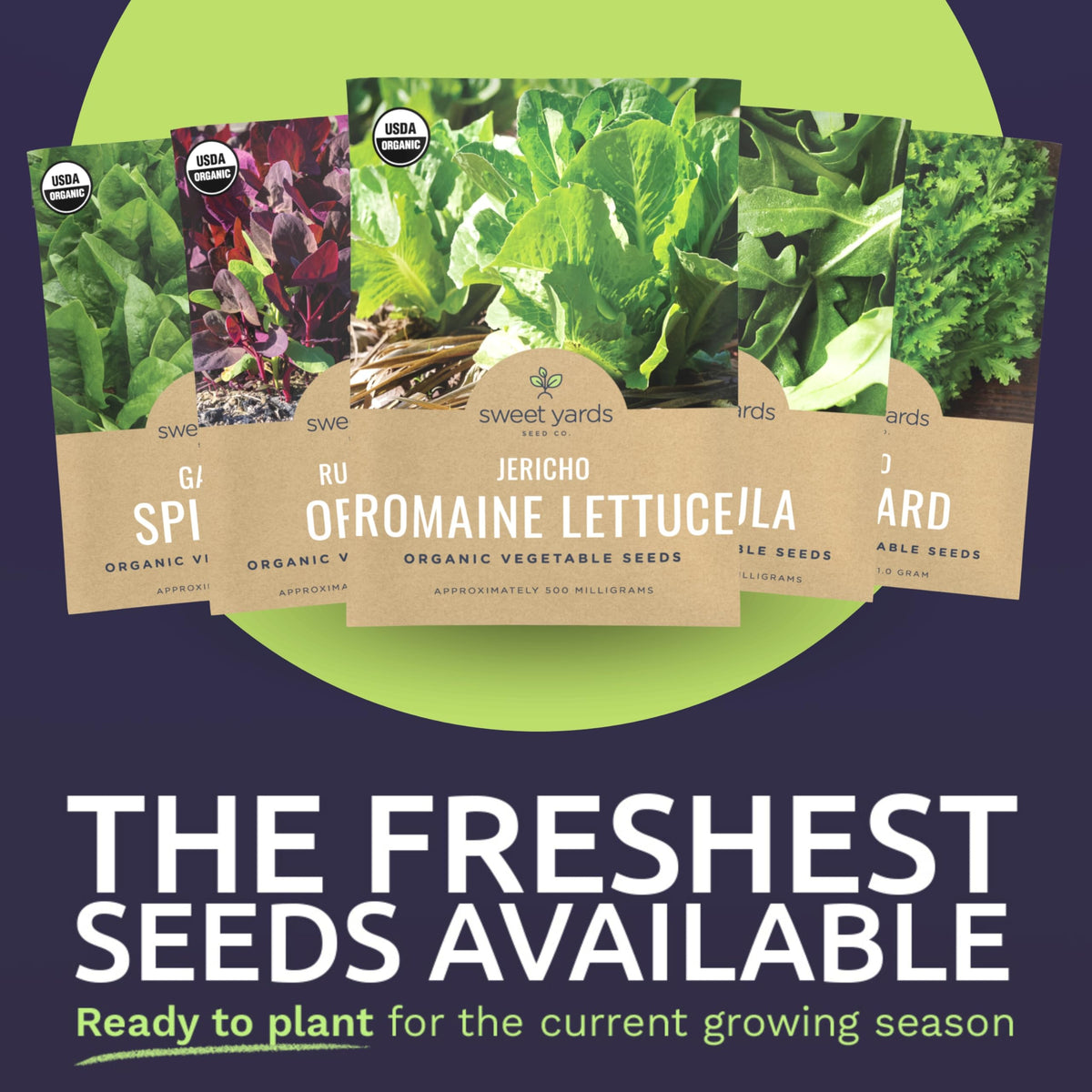 Sweet Yards 2026 season seed varieties image, showcasing fresh options.
