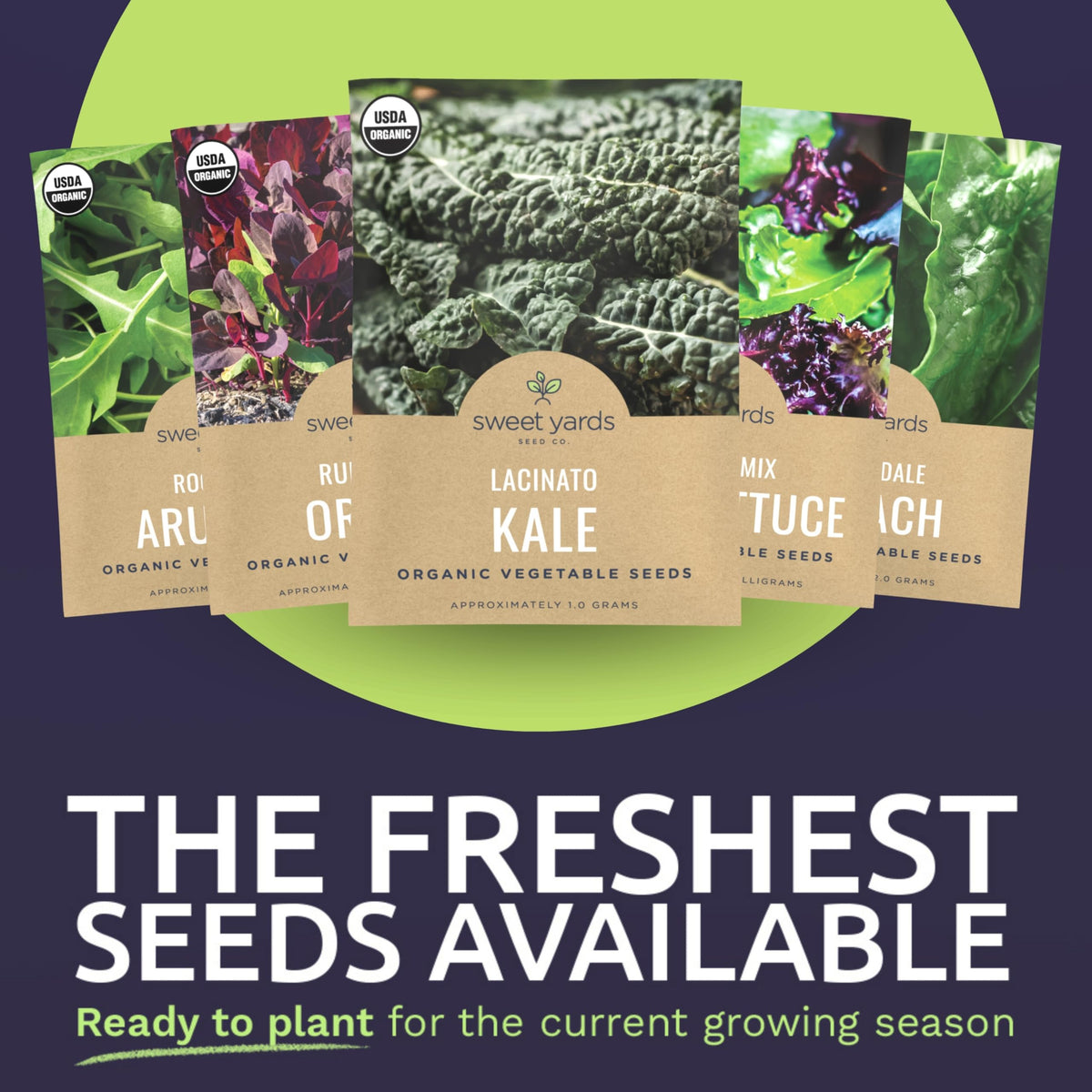 Sweet Yards amaranth seed pack for color-rich garden greens