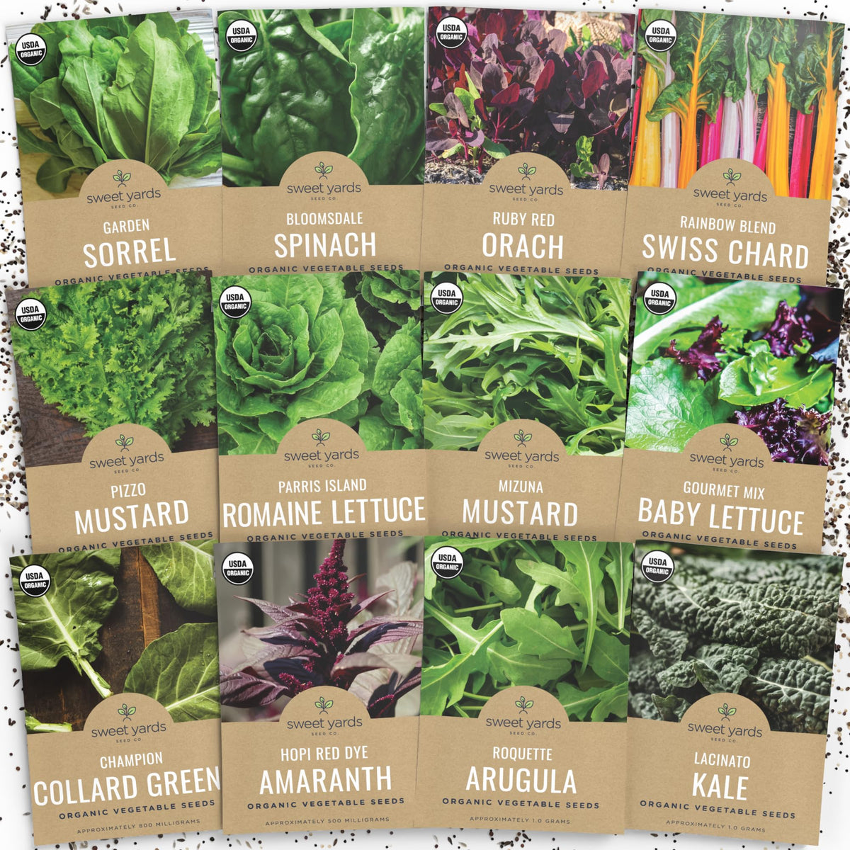 Sweet Yards arugula seed pack for fresh, zesty salads