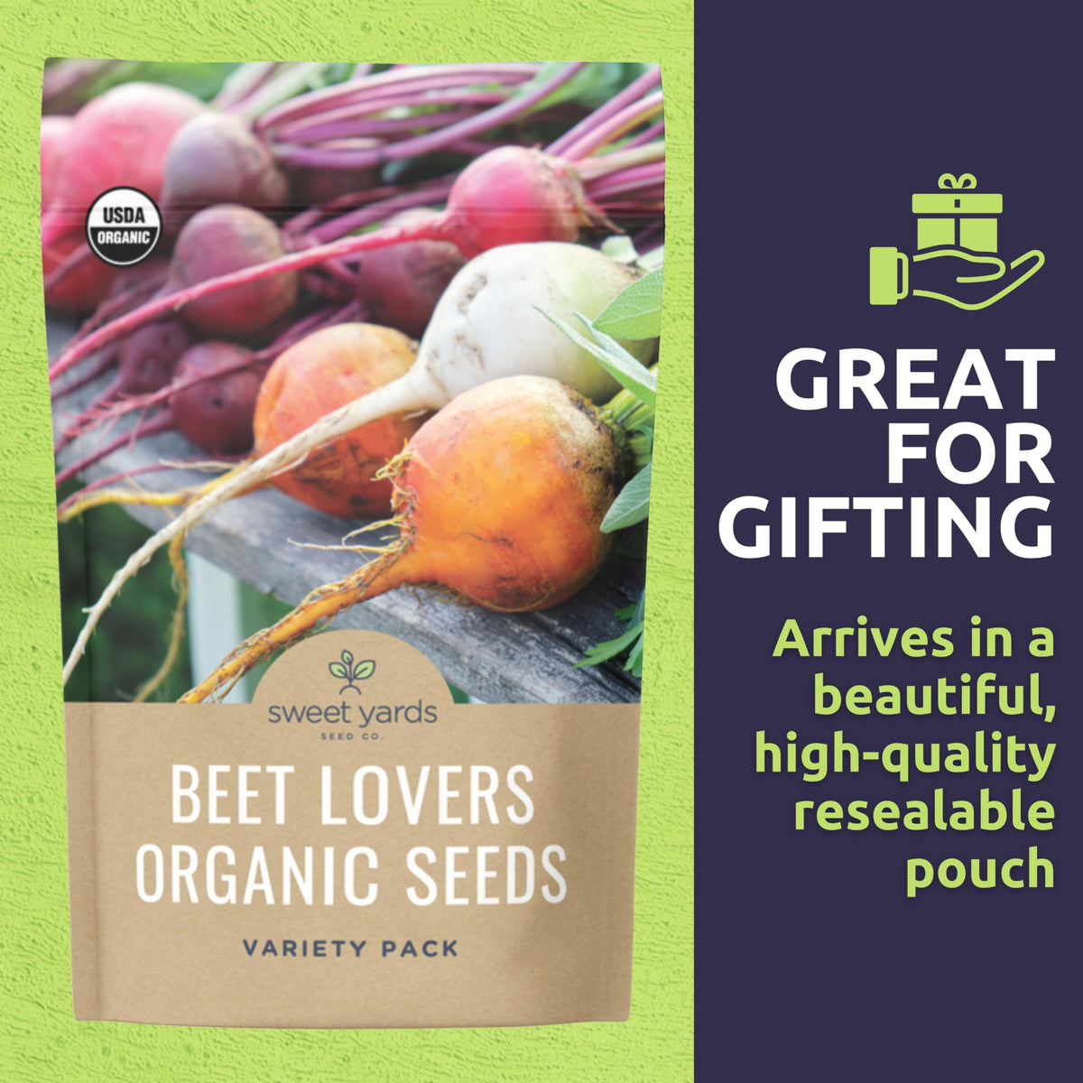 Sweet Yards Burpee's Golden beet seeds: sweet flavor for roasting and salads.