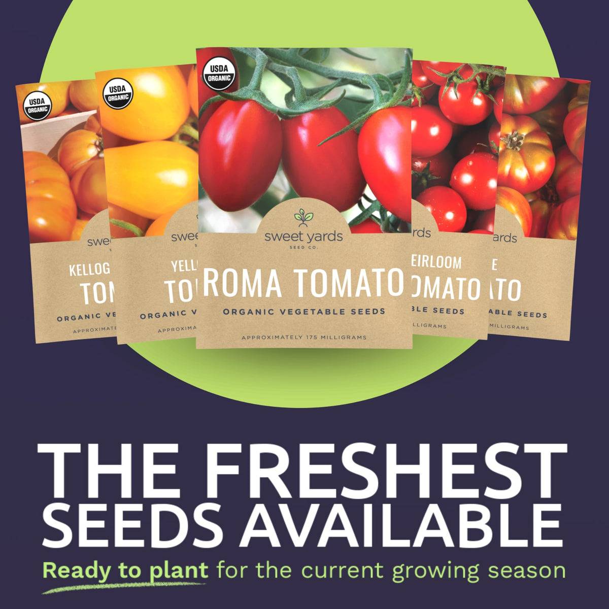 Sweet Yards Black Krim tomato seeds packet for deep color in salads