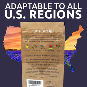 Sweet Yards Bluebonnet seeds store well in resealable bag for future sowing.