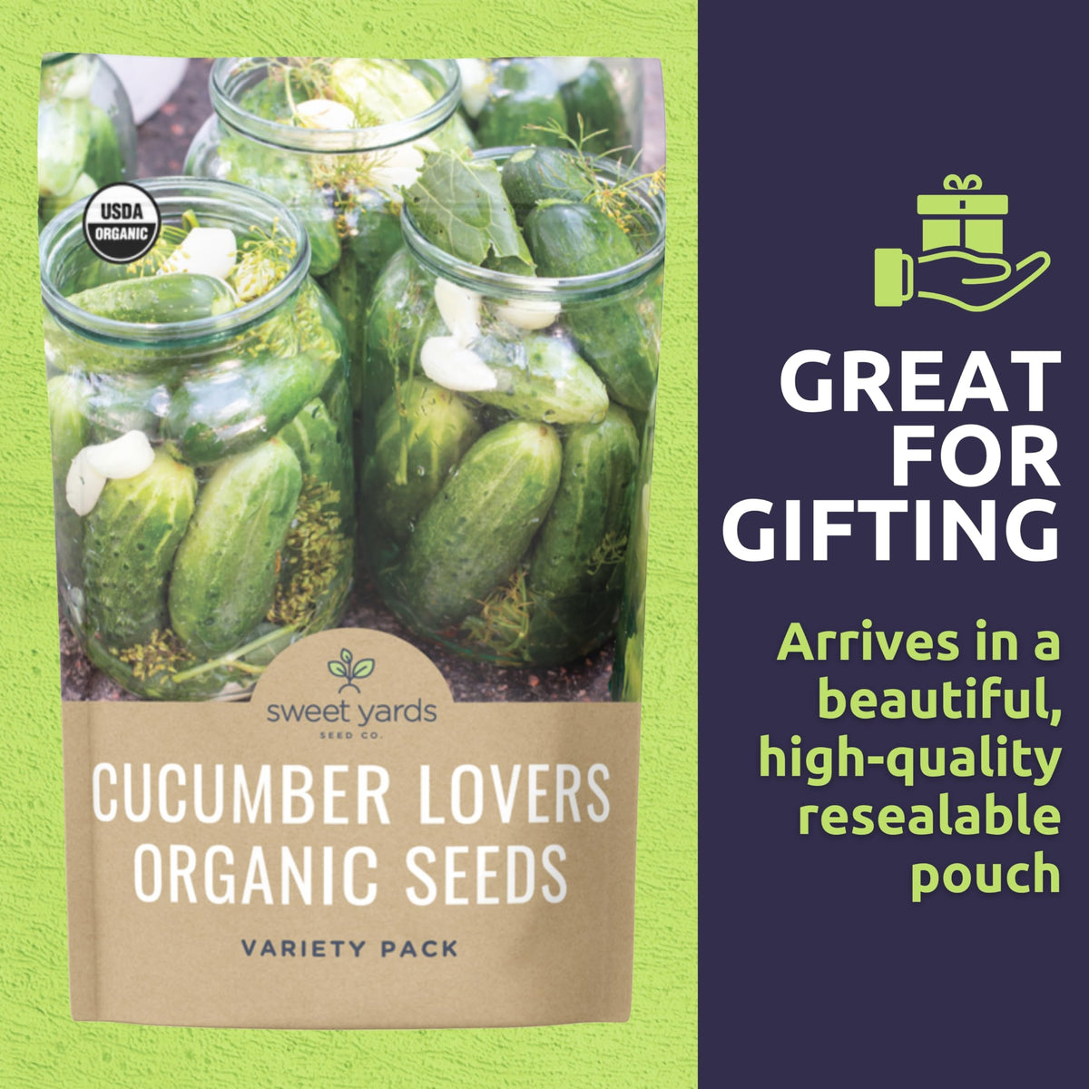 Sweet Yards Boston Pickling cucumber seed for crisp homemade pickles