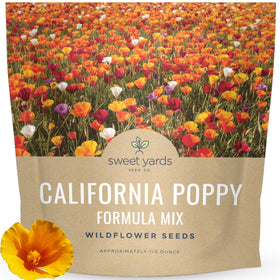 Sweet Yards California Poppy Formula Mix large packet label with product details