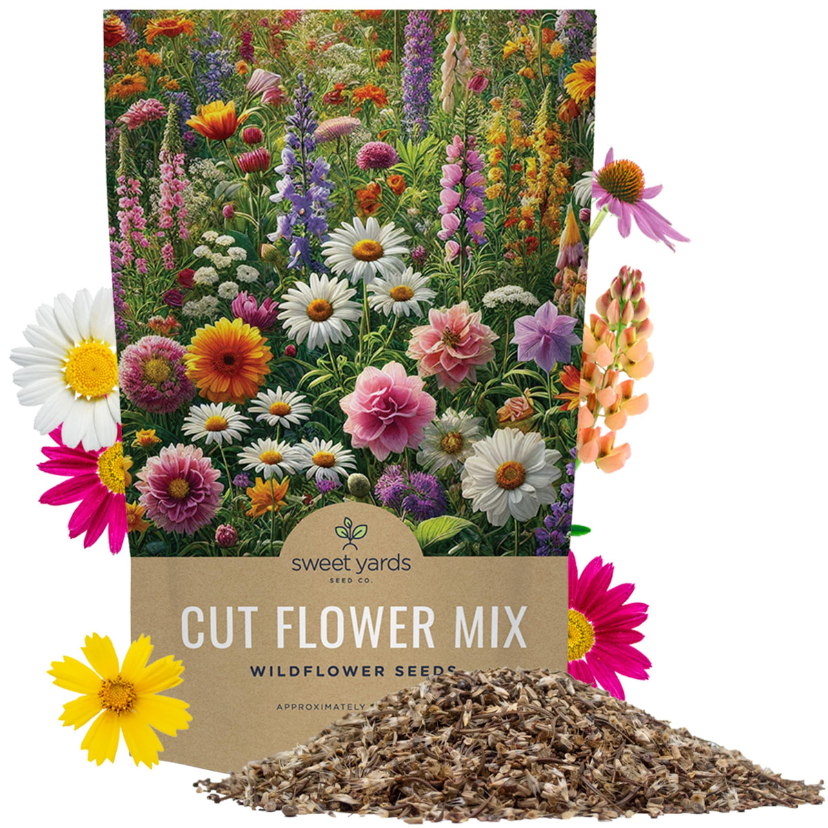 Sweet Yards cut flower seeds bulk bag for a vibrant garden bloom.