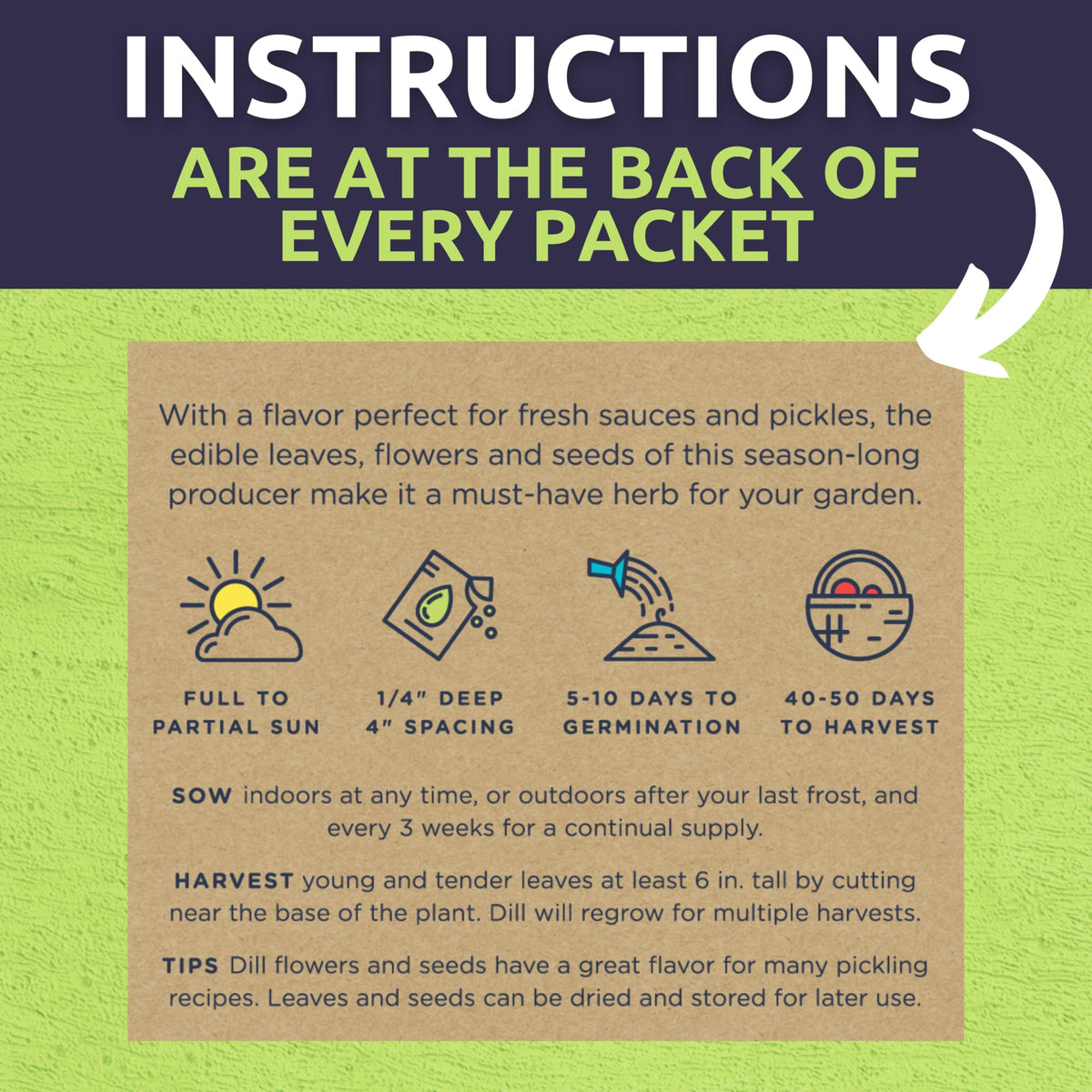 Sweet Yards English Thyme seed packet adds savory notes