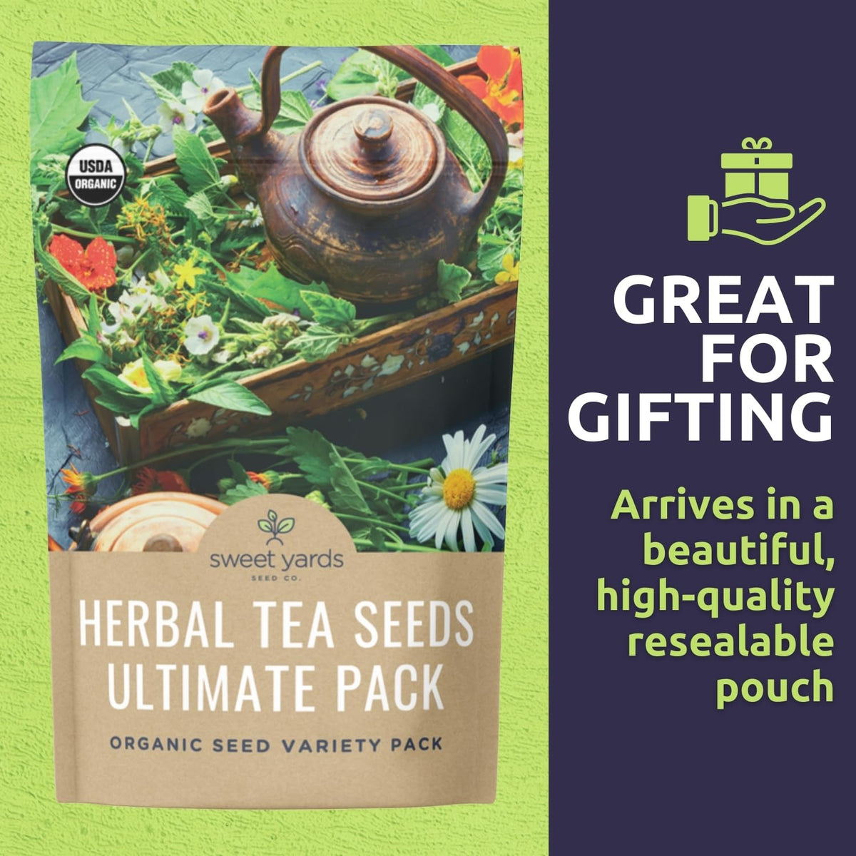 Sweet Yards Garden-ready Herbal Seeds in action for indoor and outdoor planting.