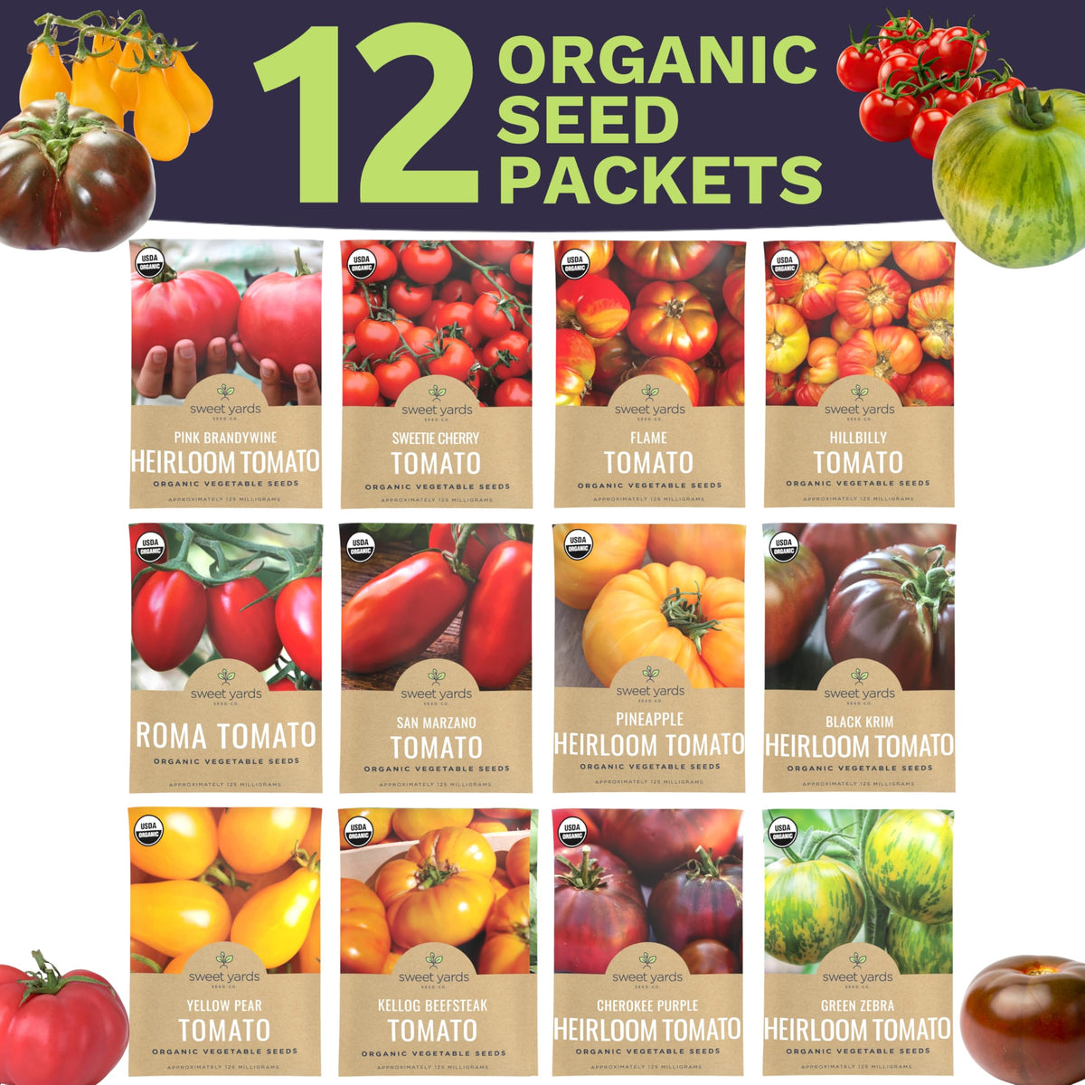 Sweet Yards Kellog Beefsteak tomato seeds packet for slicing and sauces