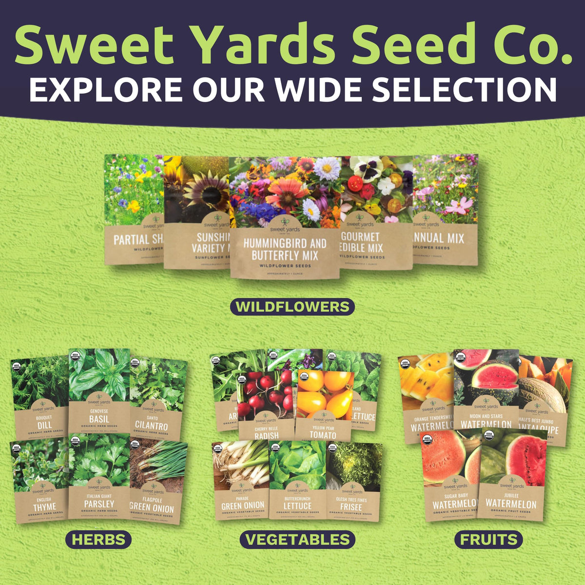 Sweet Yards edible leaves and blooms add peppery flavor to salads.
