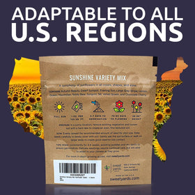 Sweet Yards non-GMO seeds sourced in the USA for reliable gardening.