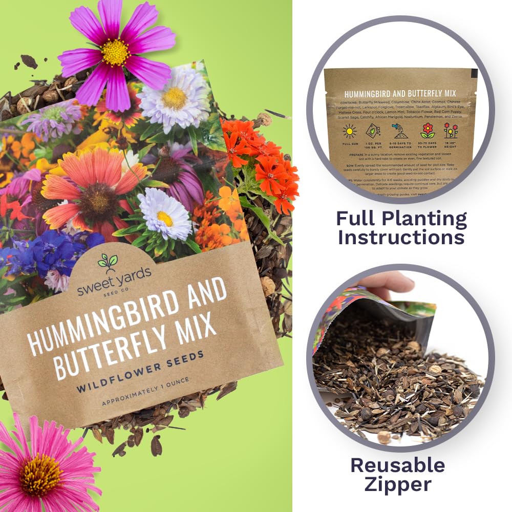 Sweet Yards pollinator-friendly seeds support bees and butterflies.