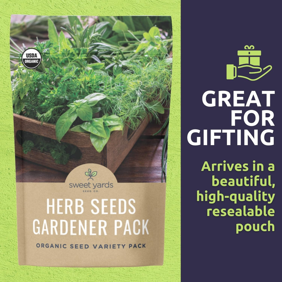 Sweet Yards premium gift packaging for gardeners and gifts.