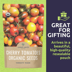 Sweet Yards Premium seed packaging communicates care and convenient storage.