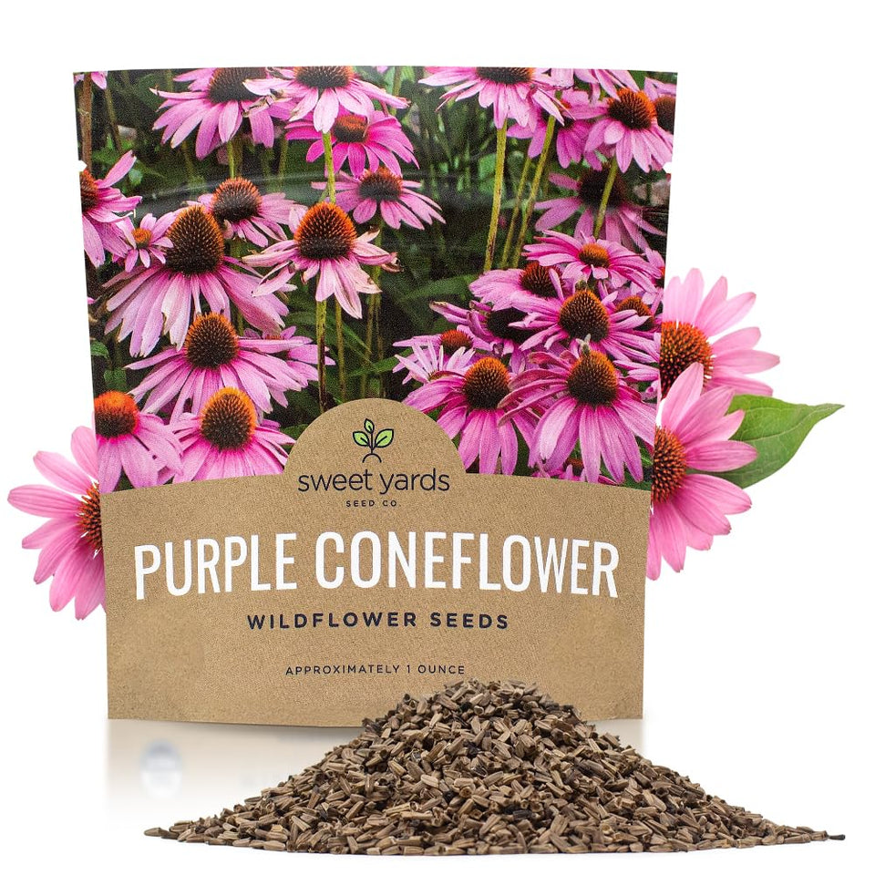 Sweet Yards Purple Coneflower seeds pack ready for sowing in your garden.