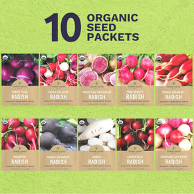 Sweet Yards Cherry Belle radish seeds yield vibrant color and crunch.