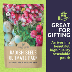 Sweet Yards Purple Plum radish seeds create striking purple roots.