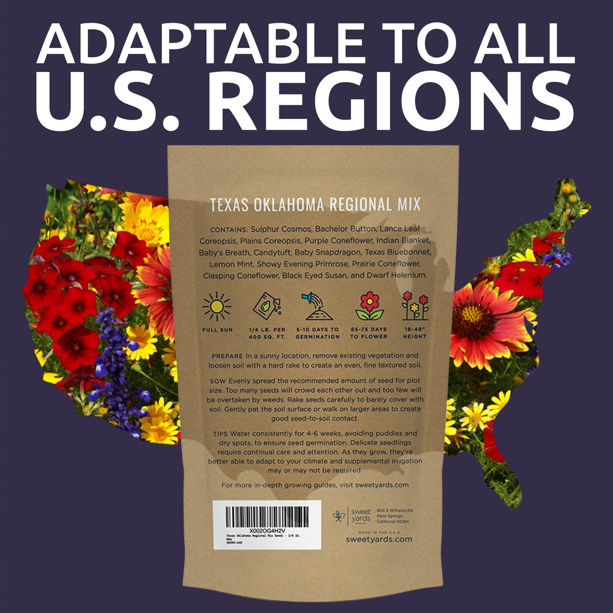 Sweet Yards regional native garden suitable for Texas and Oklahoma