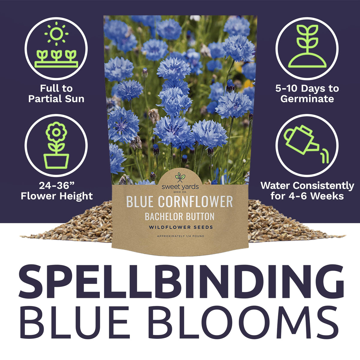Sweet Yards bulk seed packet option for DIY projects