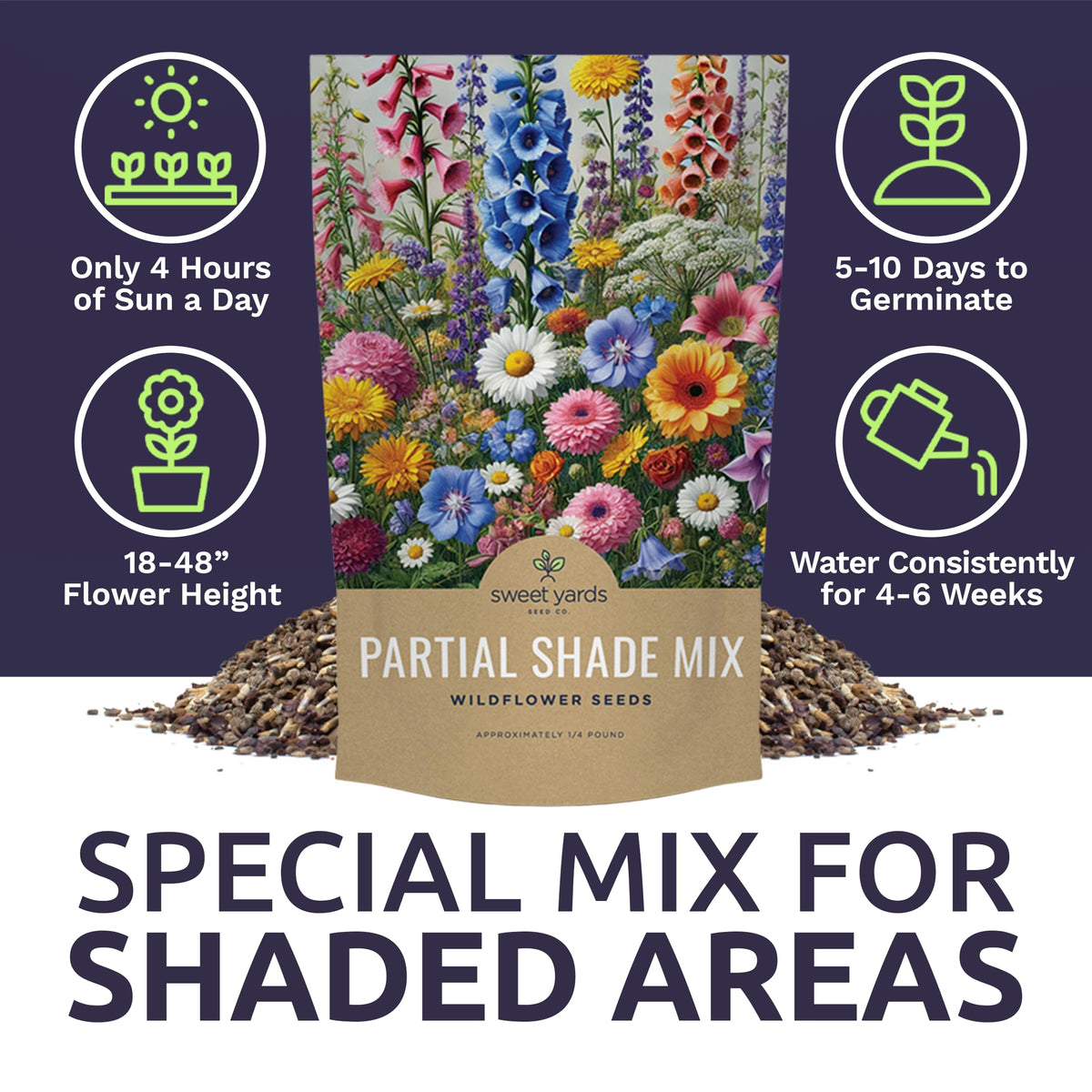 Sweet Yards seeds in hand close-up highlight freshness and seed quality