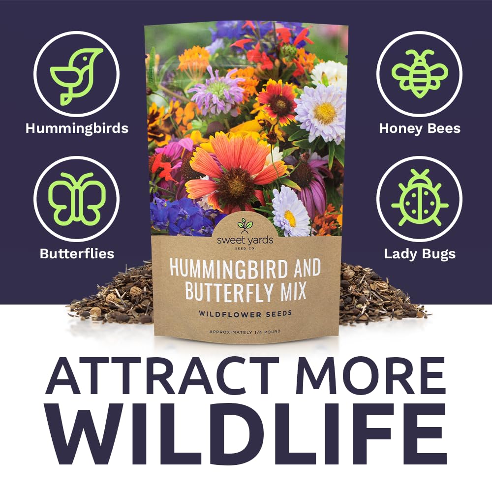 SWEET YARDS flowers attracting wildlife in a garden