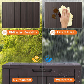 Sweetcrispy lockable deck box with side handles for secure, portable storage