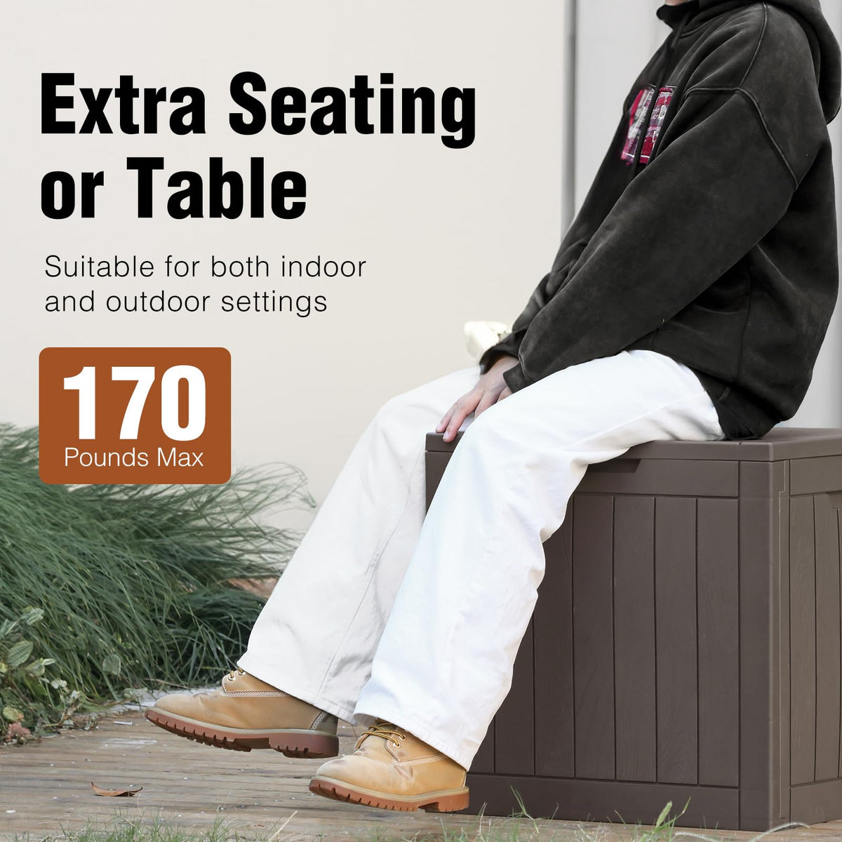 Sweetcrispy deck box installs in minutes with tool-free assembly