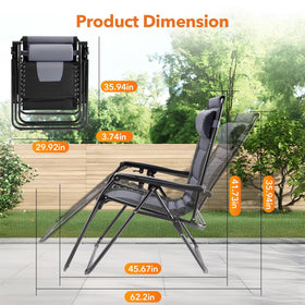 Sweetcrispy Zero Gravity Chair setup for backyard camping and lounging