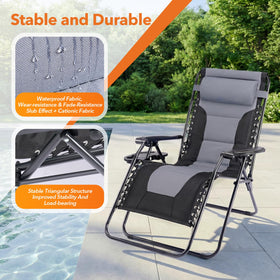 Sweetcrispy Zero Gravity Chair detachable cup holder for beverages