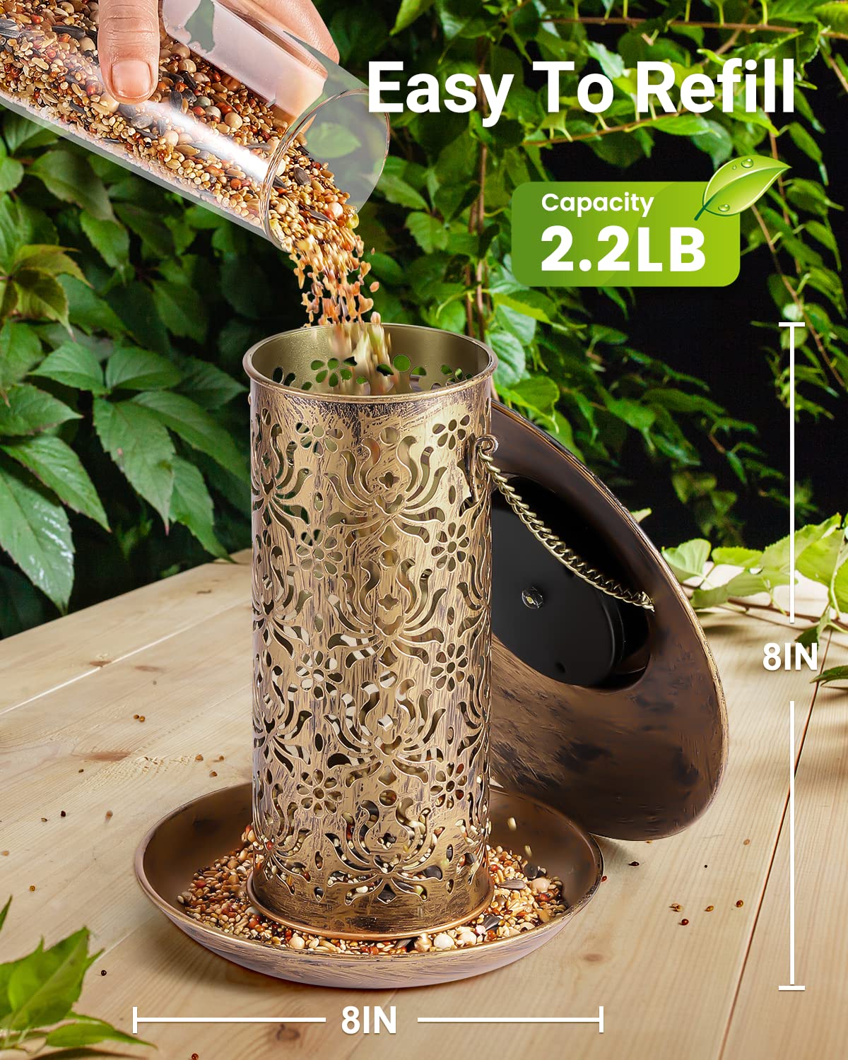 SWEETFULL bottom-drain-hole prevents water entry, keeping seeds dry.