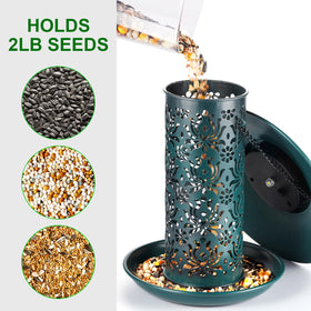 SWEETFULL feeder roof and drainage hole keeping seeds dry