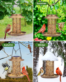 SWEETFULL solar bird feeder packaging includes manual for setup