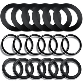 Sweetude 18-piece o-ring kit with 1-1/2 inch rings for secure pool plunger connections.