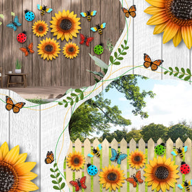 Sweetude butterfly wall decor red 4-5-inch livens outdoor spaces with vibrant accents.