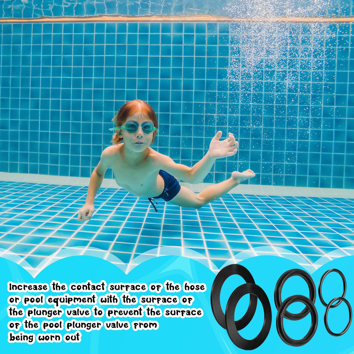 Sweetude compatible kit ensures easy replacement for Intex pool parts.
