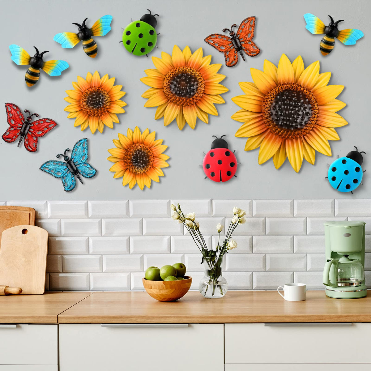 Sweetude ladybug wall decor 5-5-inch brings playful charm to walls.