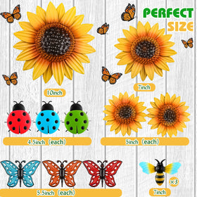 Sweetude sunflower wall decor 5-inch compact accent for garden gates and patios.
