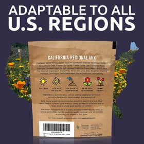 Sweet Yards Wildflower Mix supports pollinator-friendly habitats with nectar-rich flowers.