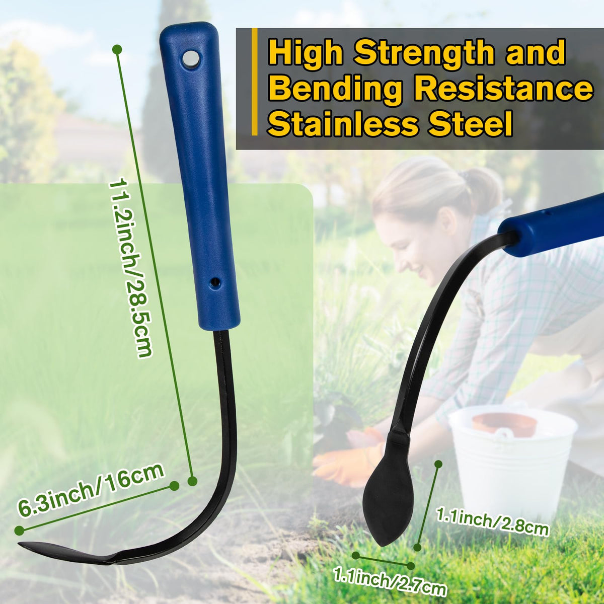 SWELGO lightweight weeding tool reduces hand fatigue during long sessions.