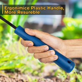 SWELGO weed puller with heavy-duty steel head powering through compacted soil.