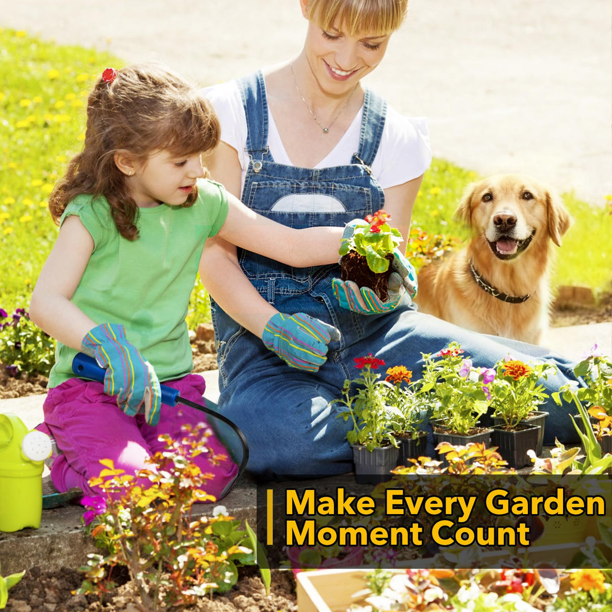 SWELGO weed puller used in flower beds and vegetable garden for versatile weeding.