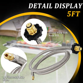 Swess 4-port brass tee enables multiple propane lines from a single source.