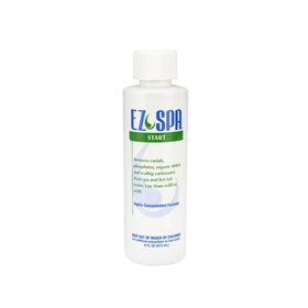 Swim Central EZ Spa Start bottle front showing concentrated formula for clear spa water
