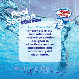 Swim Check Fix Phosphate bucket with 10 tablets for easy, season-long phosphate control.